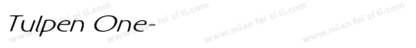 Tulpen One字体转换